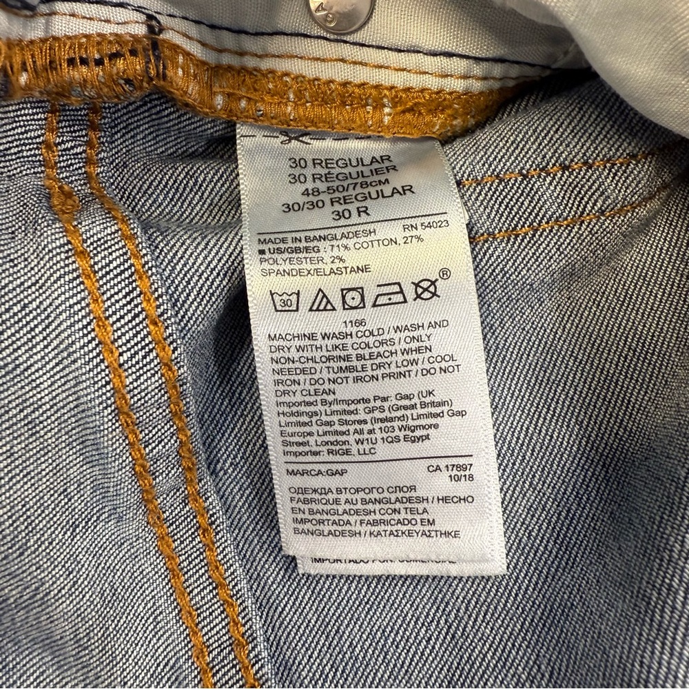 GAP High Rise Distressed Skinny Jeans Blue Ankle 30R - Picture 9 of 9